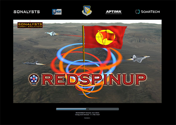Screenshot of the REDSPINUP software